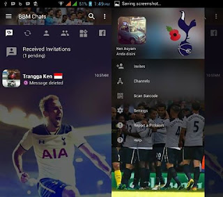 BBM MOD Totenham v3.2.0.6 APK Transparan