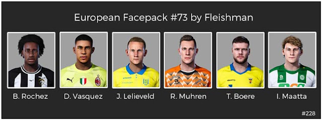 European Facepack #73 For eFootball PES 2021