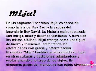 ▷ Significado del nombre Mijal