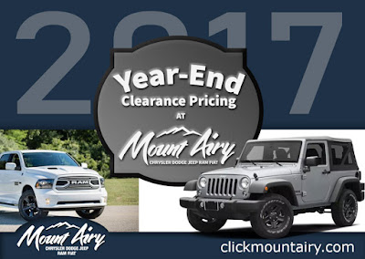 2017 Ram 1500, Year End Sale, Holiday Sales, Ram Dealership, Mount Airy Chrysler Dodge Jeep Ram 