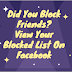 Block Friends on FB? View Your blocked list on Facebook Here