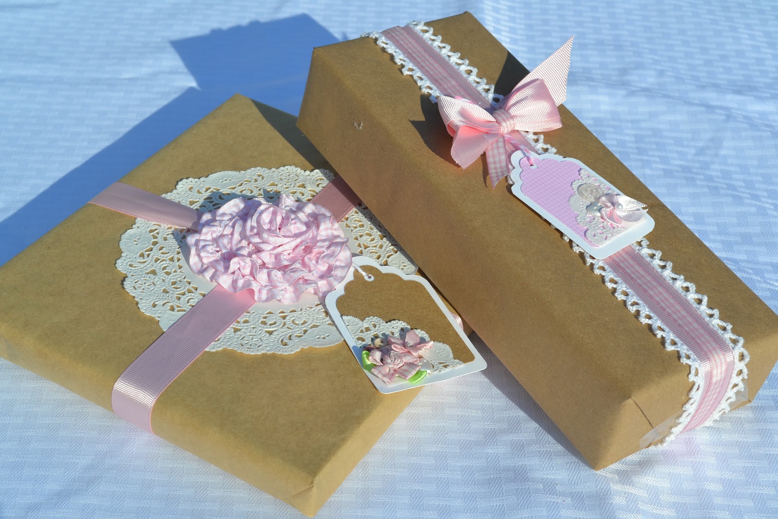 Corner of Plaid and Paisley: Baby Shower Gift Wrap