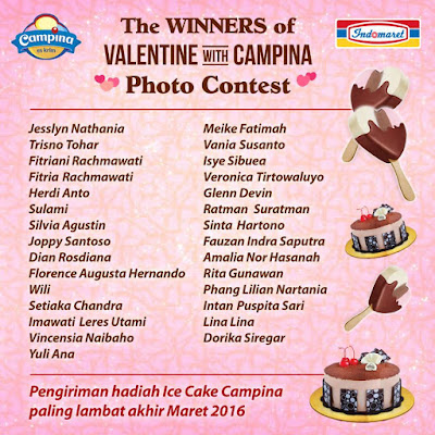 Daftar Pemenang Valentine With Campina‬ Photo Contest Indomaret