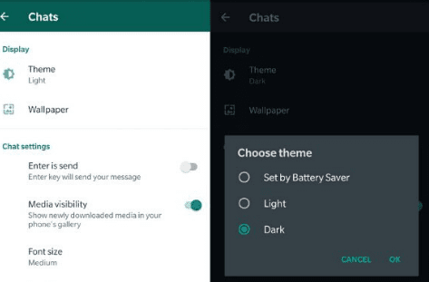 WhatsApp Dark Mode