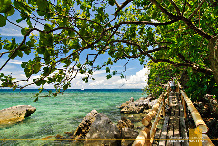 The Bridge to Lambingan Villa at Sangat Island Dive Resort in Coron