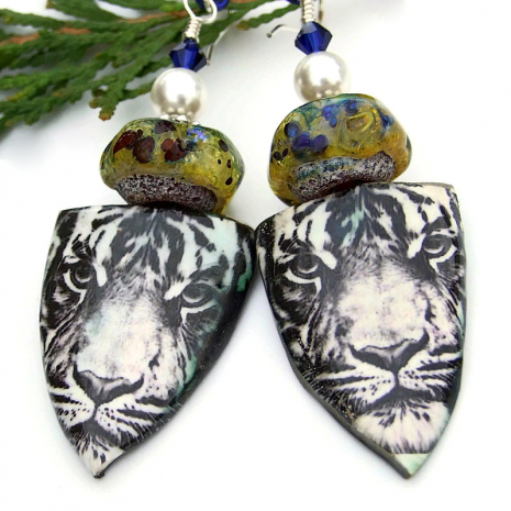 tiger earrings gift for women