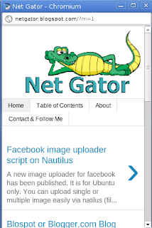 My 'NetGator' blog on mobile view