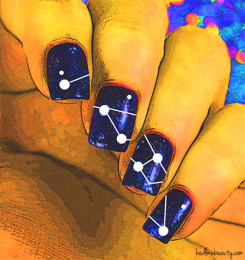 Zodiac sign constellation nail art | Nails, Constellation nail, Nail art