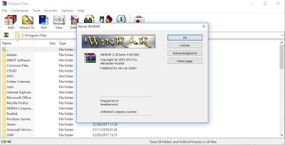 Screenshot WinRAR 5.50 Beta 4