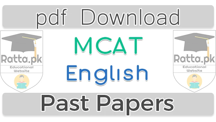 MCAT English Past Papers 2016 pdf Download