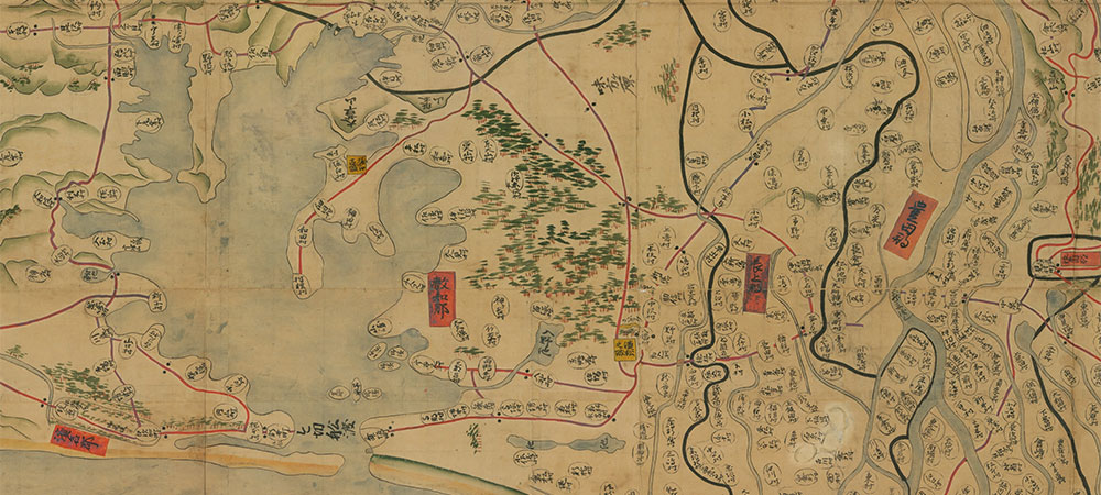 国立公文書館デジタルアーカイブからダウンロード可能な正保遠江国絵図の敷智郡周辺図