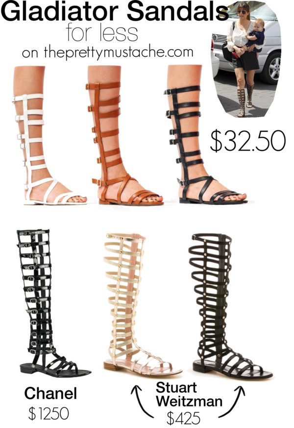 The Pretty Mustache.: The Look For Less: Tall Gladiator Sandals.
