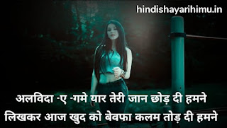 Alvida Shayari In Hindi