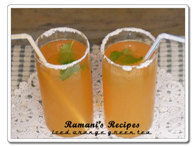Iced Orange Green Tea - Ramani's Recipes