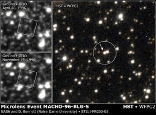 efek lensa gravitasi pada Macho-96-BL5