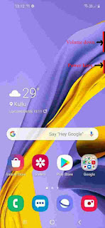 how to take screenshot on samsung galaxy A50