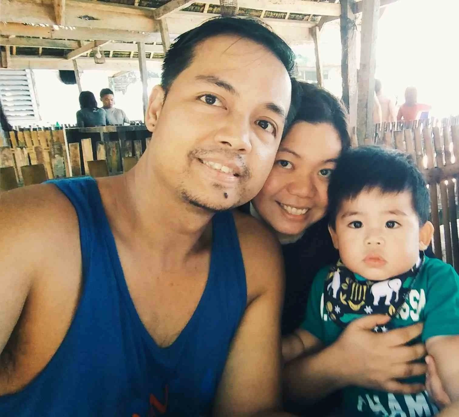 Our family photo while we were at our cottage at Dumaluan Beach Resort in Bohol