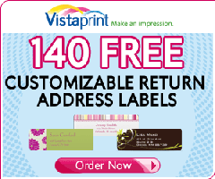 Vistaprint FREE 140 return address labels banner