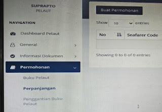 perpanjang buku pelaut online