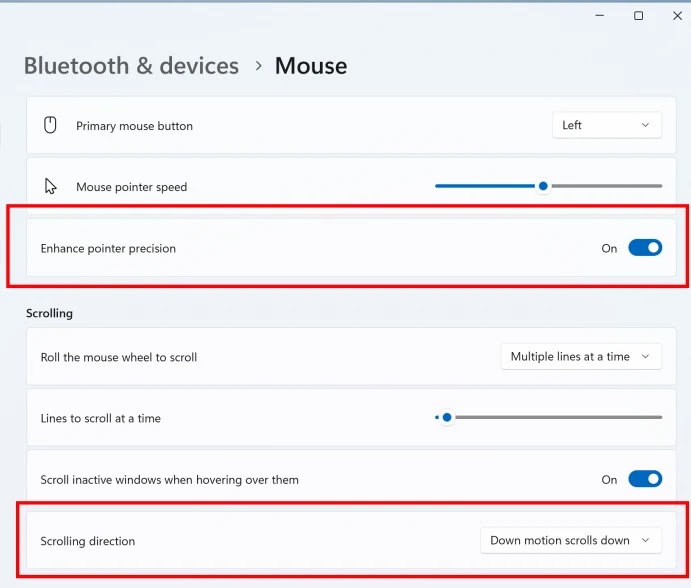 mouse scrolling and turn off the enhanced mouse pointer mouse scrolling and turn off the enhanced mouse pointer