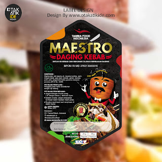 Desain Label produk daging kebab