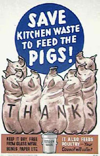 wartime poster save scraps to feed pigs