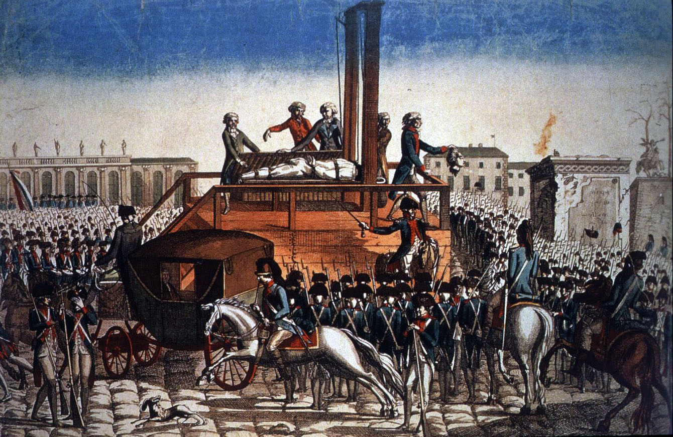 Execution of King Louis XVI of France on the guillotine, Paris, 1793