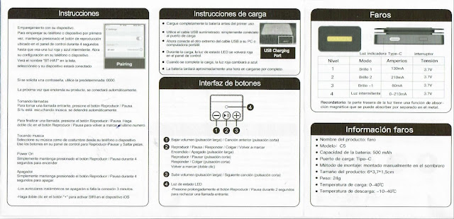 instrucciones de uso del gorro bluetooth