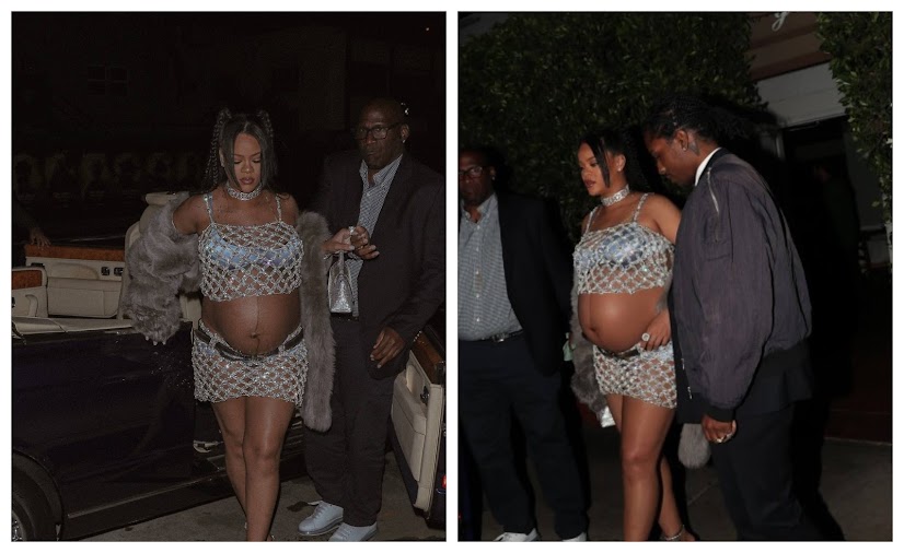 Pregnant Rihanna dazzles as she steps out with A$AP Rocky on mother's day (Photos)