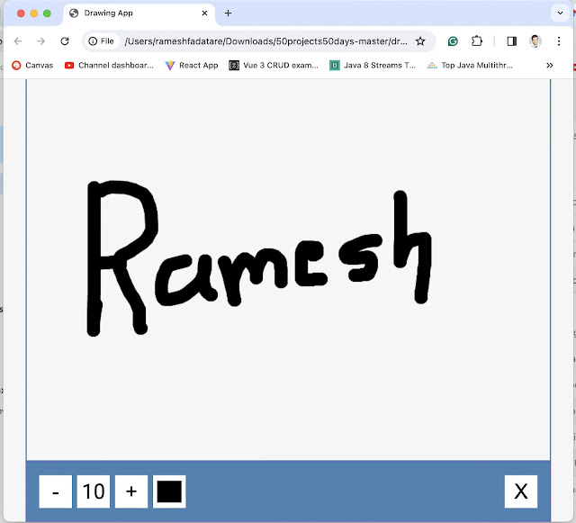 Drawing App with JavaScript, HTML, and CSS