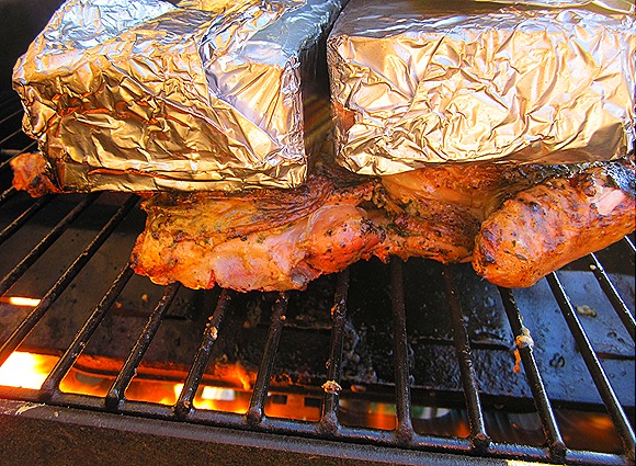 Chicken Grilled Under a Brick