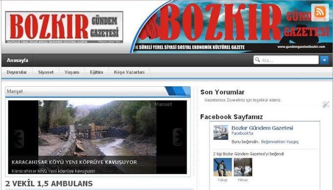 Bozkır Gündem Gazetesi Web Sitesi Yenilendi.