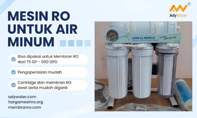 Harga Mesin Air RO Rumahan 75 GPD di Ady Water