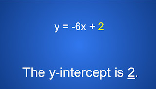 2 is the y-intercept for y=-6x+2