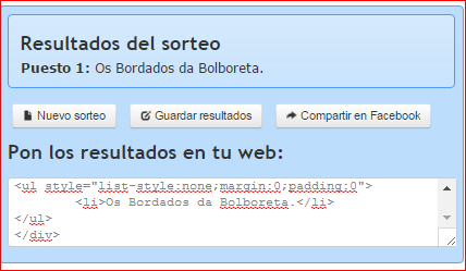 pantallazo 3 sorteo triple celebración