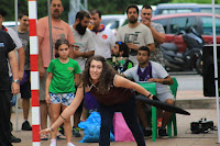 Concurso de lanzamiento de chapela en las fiestas de El Regato