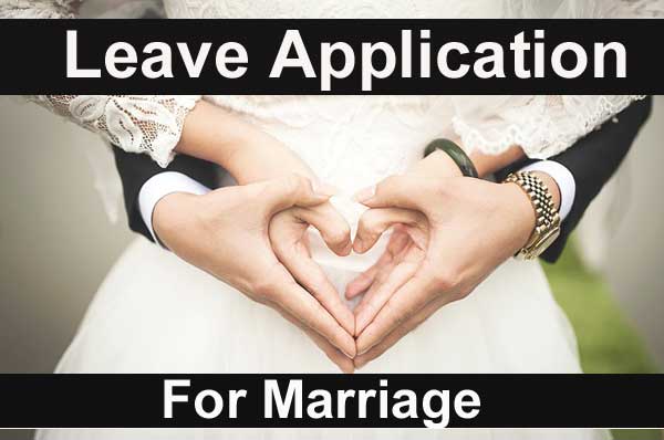 Leave Application For Marriage in Hindi English