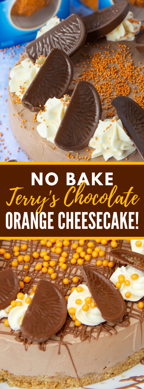 NO-BAKE TERRY’S CHOCOLATE ORANGE CHEESECAKE! #desserts #cake