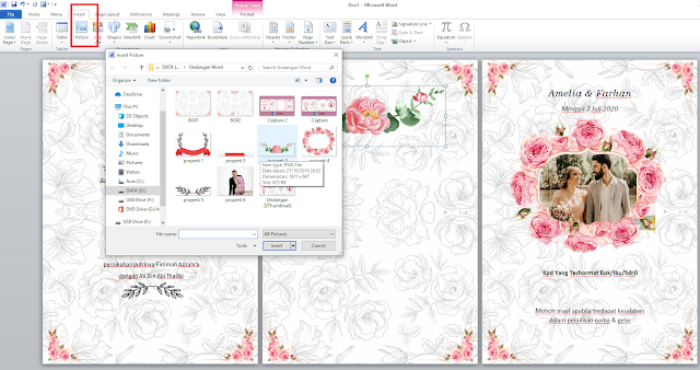 Download Template Desain Undangan Pernikahan Dengan Word