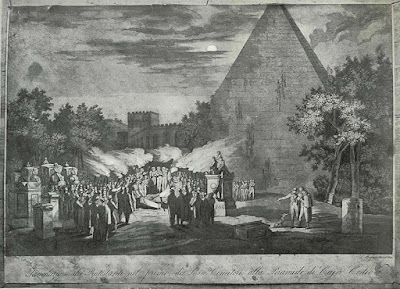 Bartolomeo Pinelli, A Night Burial in the Protestant Cemetery in Rome, 1840 John Keats in Rome, John Keats w Rzymie, Romantic Poet