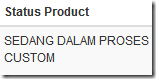Sedang dalam proses custom