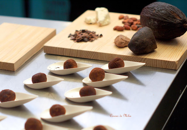 Trufas de calabaza y nueces con especies del Comercio Justo