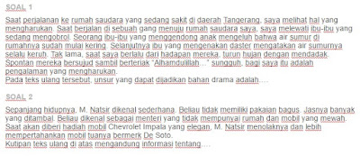 Contoh Soal Langkah- langkah konversi teks cerita ulang menjadi teks dialog