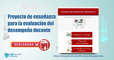 Proyecto de enseñanza  para la evaluación del  desempeño docente