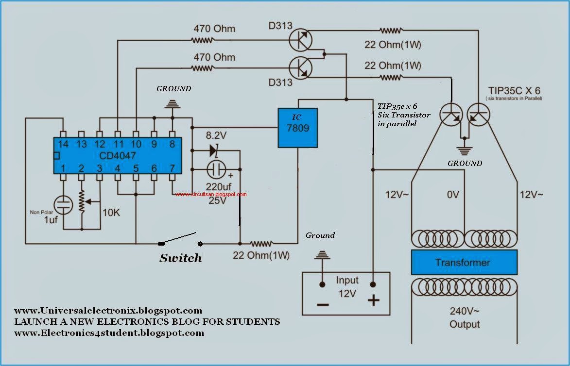 Simple 500 Watt Inverter Circuit Diagram | Super Circuit  