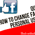Change My Facebook User name 