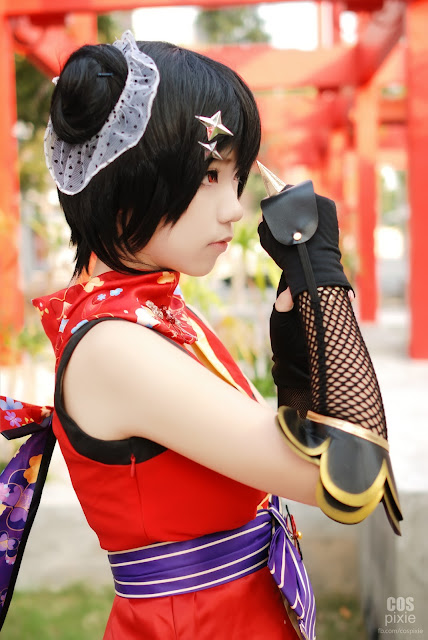 Mika Tan  cosplay Yazawa Nico (Ninja Ver.)