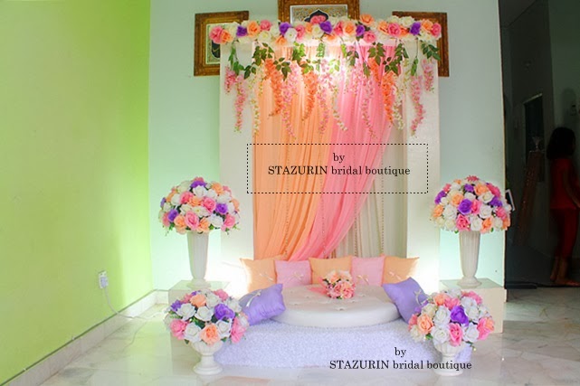 Tema Warna  Peach stazurinweddings pelamin dewan pelamin 