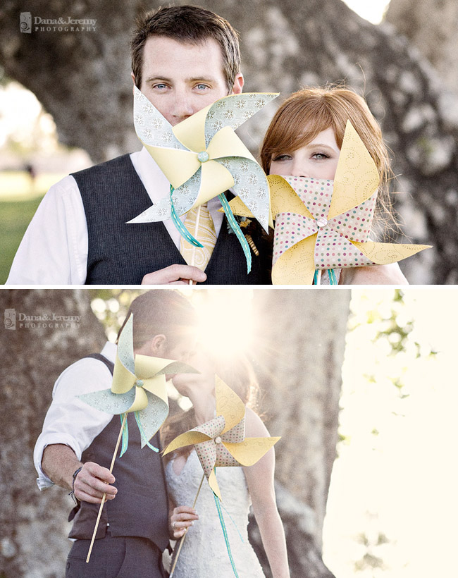 Crestmore Manor Wedding by Dana and Jeremy Photography with pin wheels