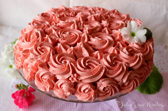 Tarta de rosas